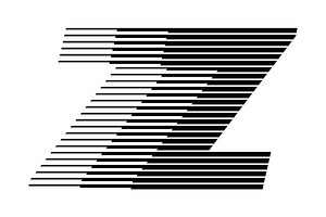Letter Z speed motion lines logo