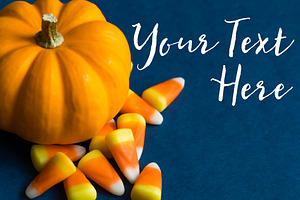 Halloween Pumpkin Navy Blue Mock up