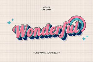 Text Effect Wonderful, a Layer Style Add-On by Navy Graphic