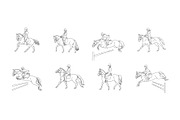 Kids Equestrian Clipart Collection, an Animal Illustration by Naurider (Thumbnail 2 of 4)