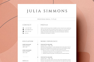 Resume for Word, Google Docs & Pages, a Resume Template by DemeDesign