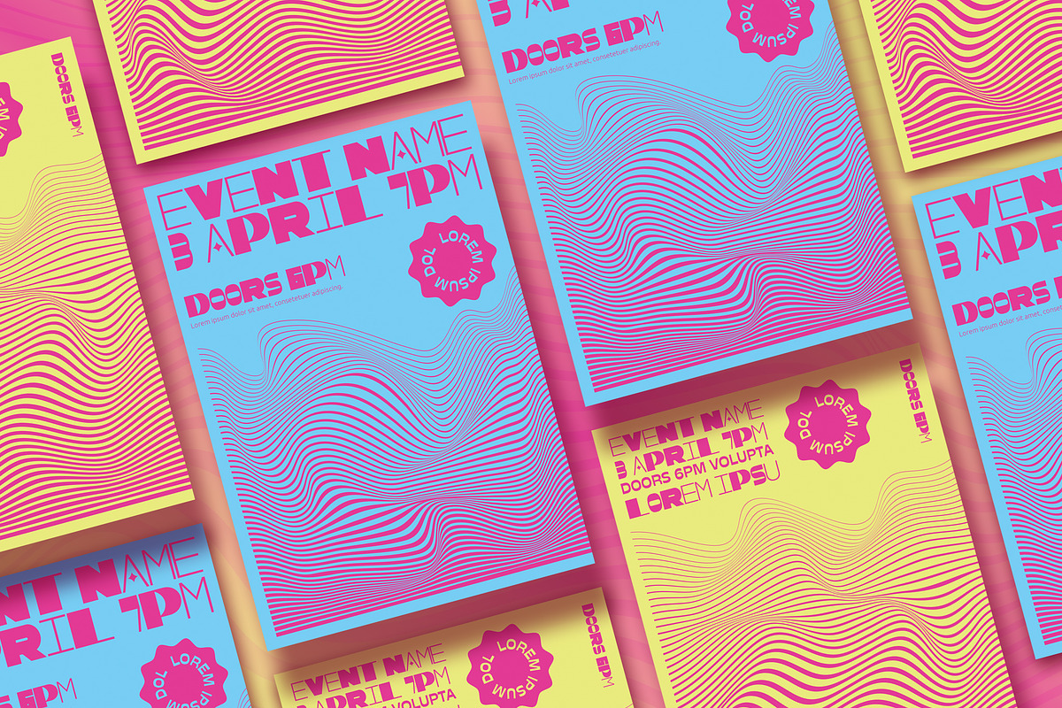 Line Wave Poster Layout