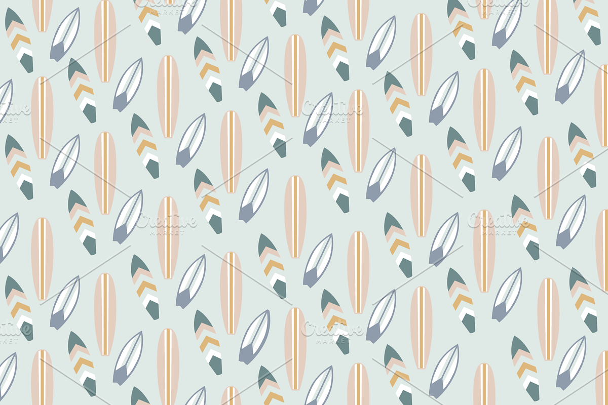 Retro Surfboard Pattern Collection | Addagirl Design