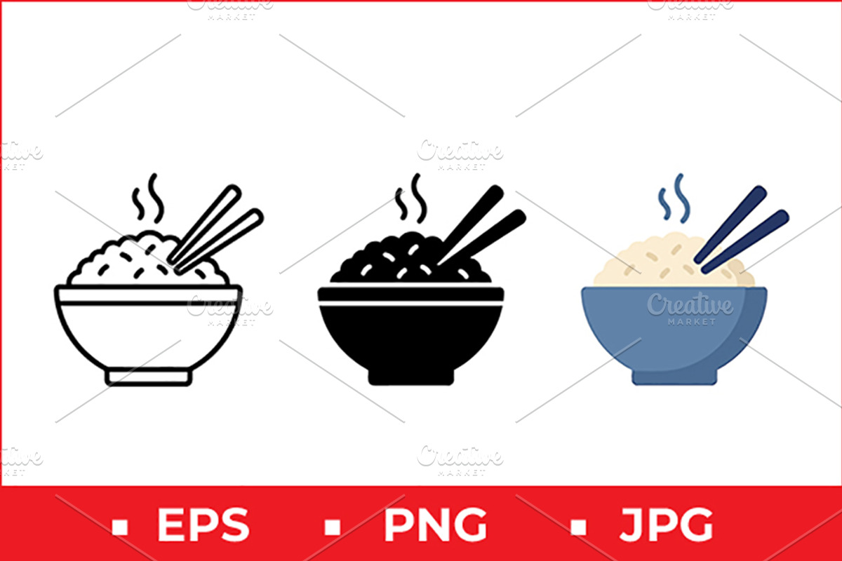 Rice Bowl Icons, a Solid Icon by Artonix (Photo 1 of 2)