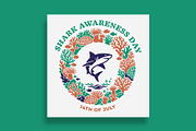 Shark Awareness Day Banner Template, a Social Media Template by nandinigraphics (Thumbnail 3 of 4)