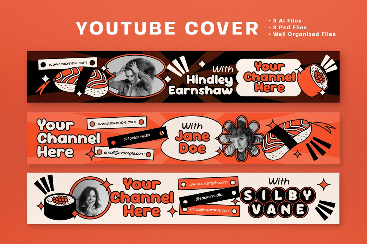 Beige Japanese Food Youtube Cover, a Social Media Template by graphicook (Photo 2 of 3)