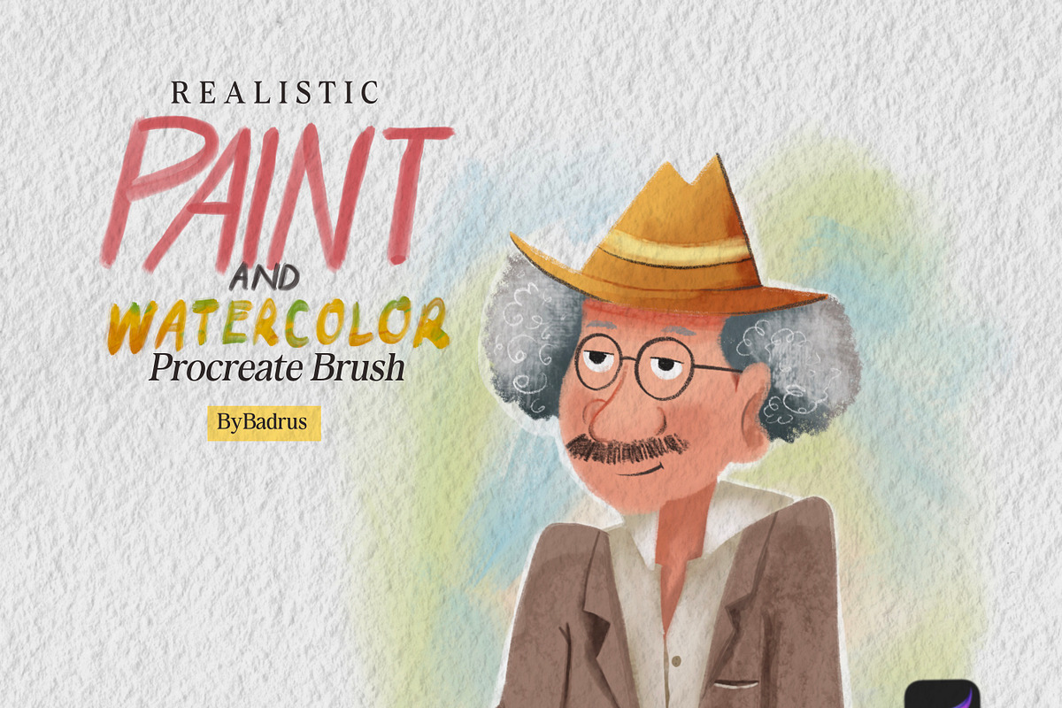 20+ Watercolor Procreate Brush, a Brush Add-On by badrusblue (Photo 4 of 7)