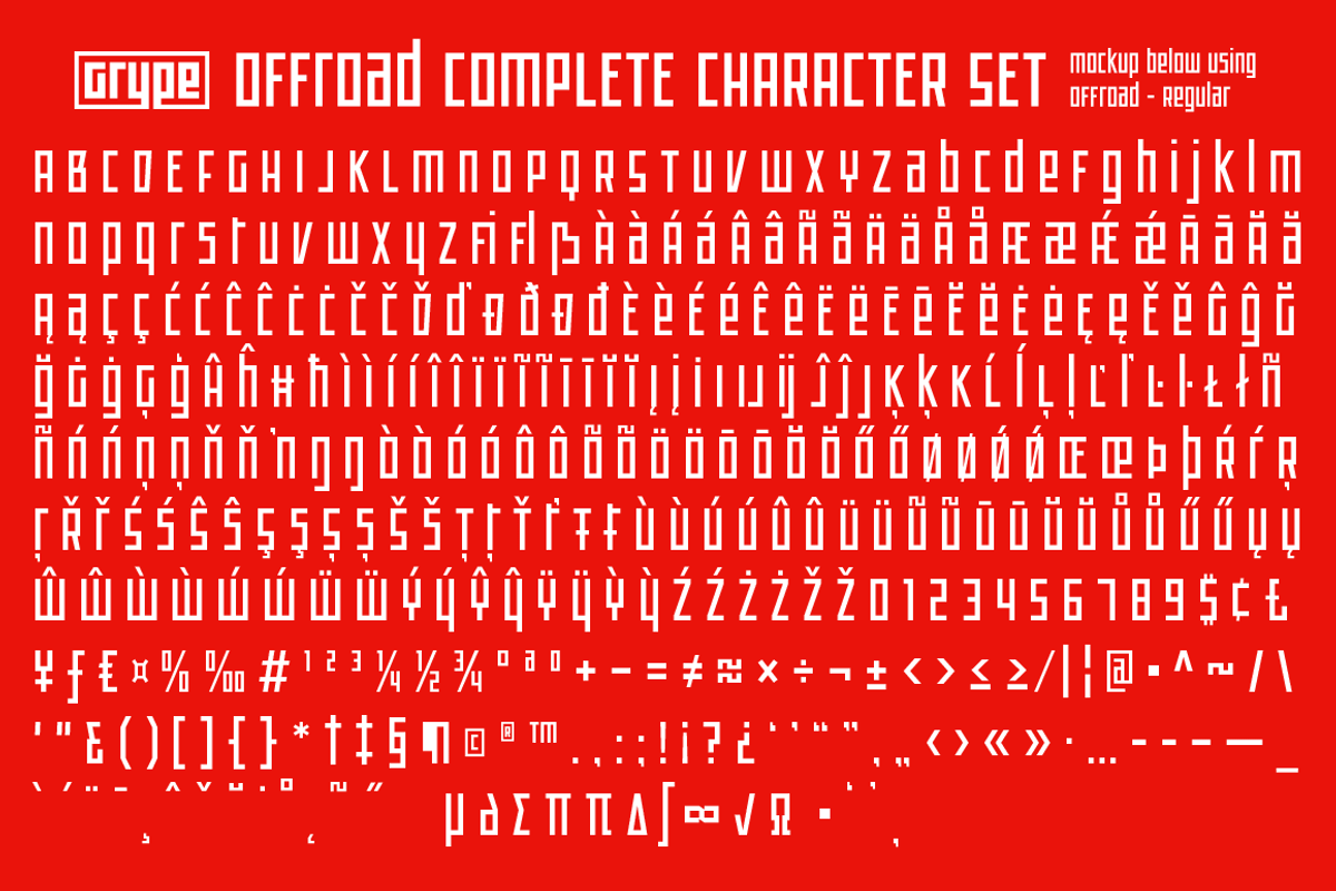 Offroad Collection, a Sans Serif Font by GRYPE (Photo 6 of 6)