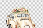Wedding Car PNG Clipart Bundle, a Decorative Illustration by Digital Dreamscaping (Thumbnail 5 of 10)