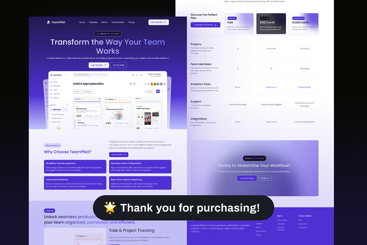 TeamPilot - Team WorkFlow Management preview 6