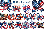 Ribbon Patriotic 4th of July Clipart, an Illustration by DreamCafeArt (Thumbnail 1 of 7)