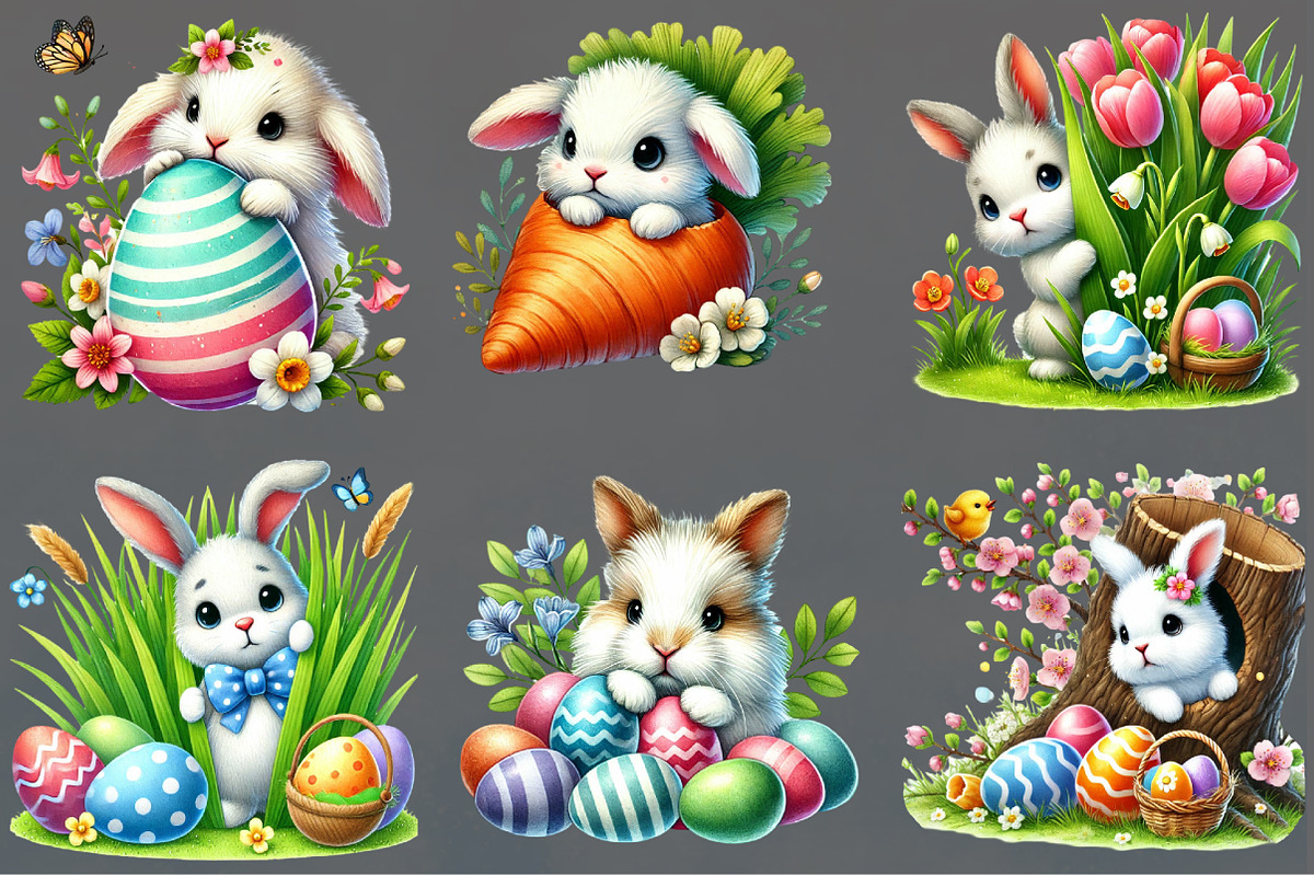 Easter Day Peeking Bunny Sublimation, a Seasonal Illustration by Rose Art (Photo 3 of 4)