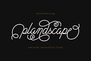 Plandscape smooth monoline font, a Script Font by akrtype (Thumbnail 1 of 8)
