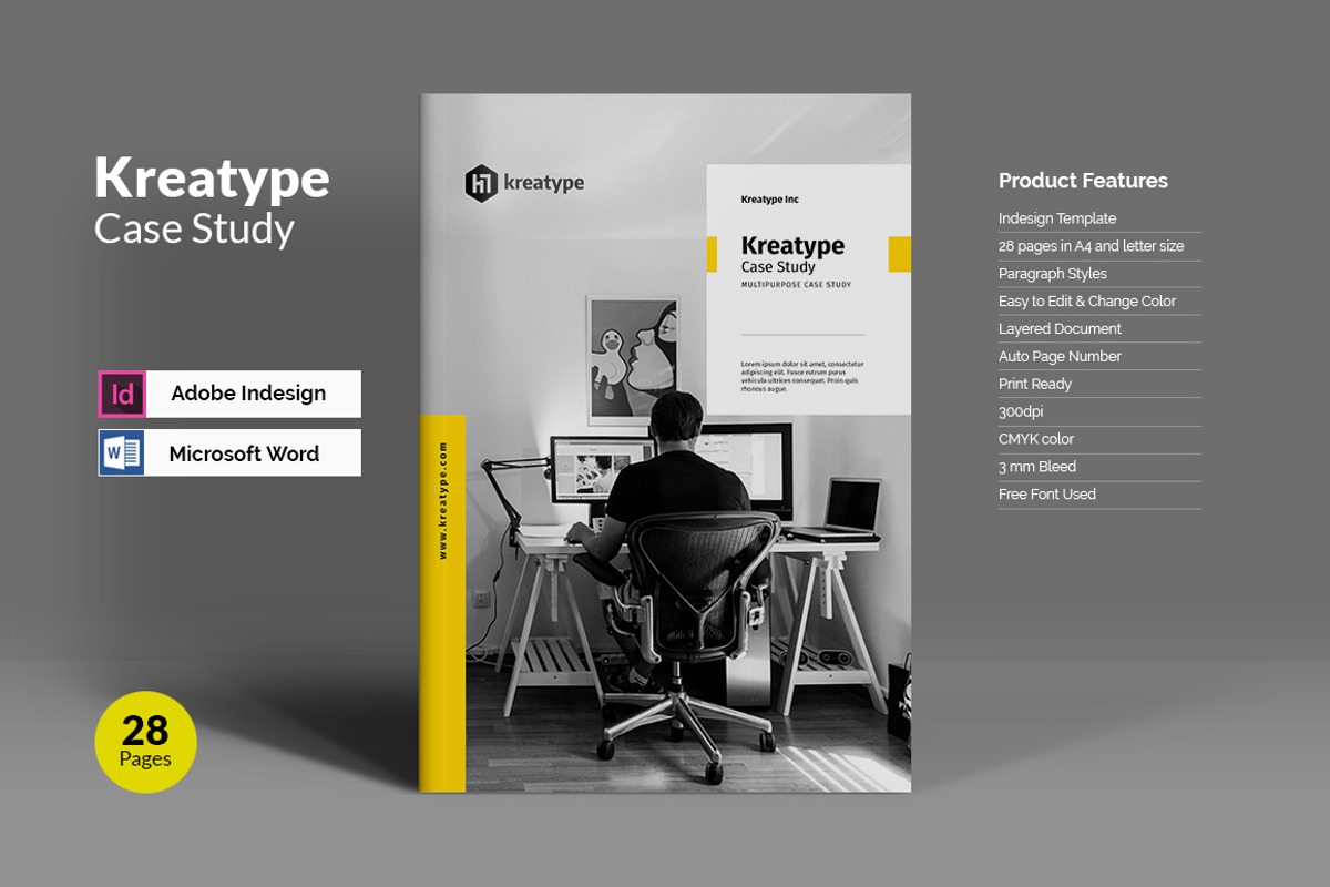 Kreatype Case Study, a Brochure Template by Kreatype Studio (Photo 1 of 19)