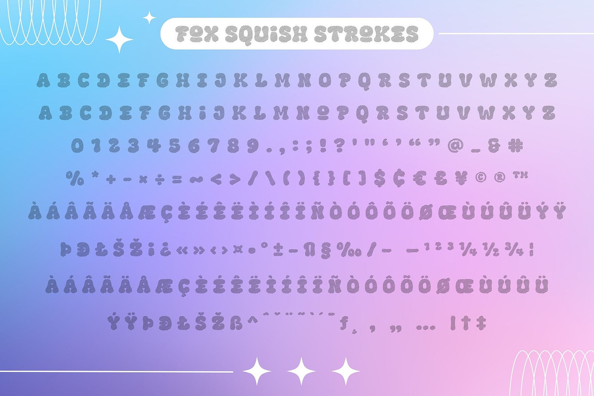 Fox Squish: 4 Font Styles, a Symbol Font by Fox7 By Rattana (Photo 13 of 14)
