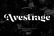 Avestrage - Stencil Serif, a Serif Font by Mokatype Studio (Thumbnail 1 of 11)
