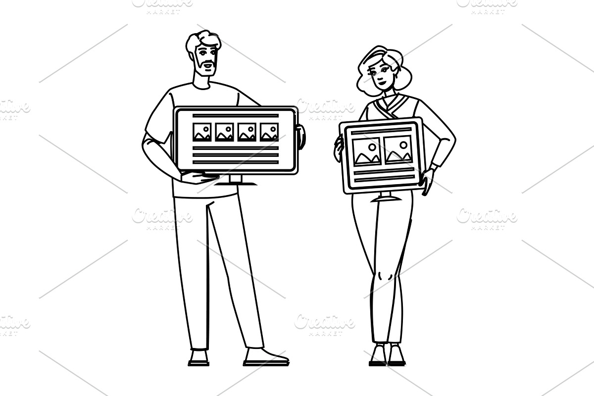 website responsive images vector, a Technology Illustration by pikepicture