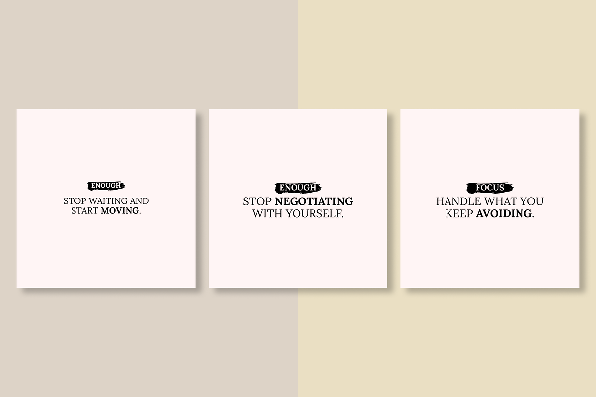 50 Motivational Instagram Template, a Social Media Template by RB Boutique (Photo 3 of 10)