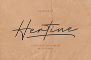Hertine - Monoline Signature, a Script Font by Ef Studio (Thumbnail 1 of 8)