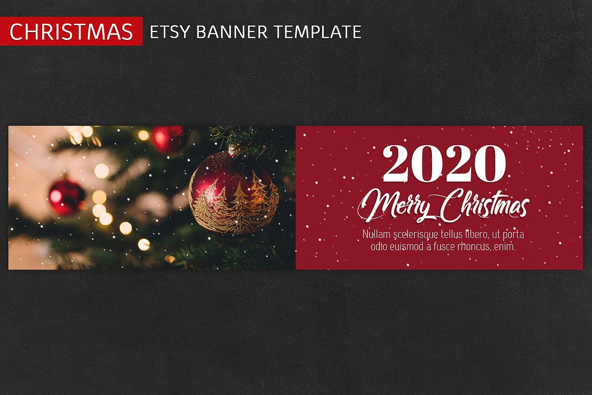 ETSY Christmas Banner Template, a Templates & Theme by illycreative (Photo 5 of 16)