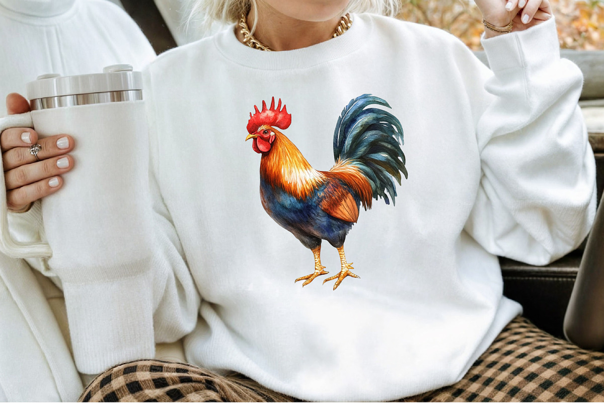 Watercolor Rustic Hens Barnyard Bird, an Illustration by Sublimation Artist (Photo 4 of 6)
