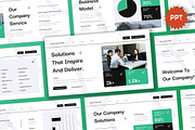 White Green Pitch Deck PPT, a Presentation Template by Aiyari Graphic (Thumbnail 1 of 5)