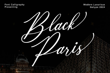 Black Paris, a Script Font by Gatype