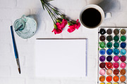 Watercolor, Coffee, & Flowers Mockup, an Arts & Entertainment Photo by Say Hello Photos (Thumbnail 2 of 2)