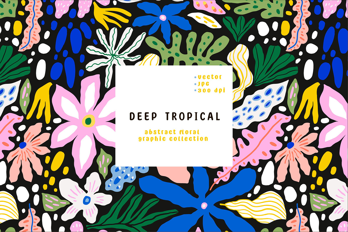 DEEP TROPICAL floral collection, a Texture Graphic by solmariart (Photo 1 of 8)