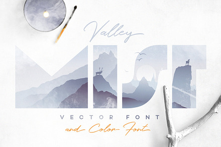 Valley Mist- SVG Color Font, a Symbol Font by Polar Vectors