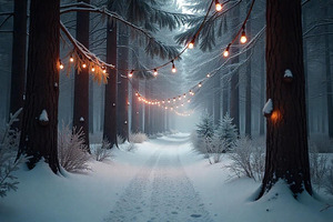 Winter Wonderland Path | Stock Photo, a Holiday Photo by Aura Canyon HQ