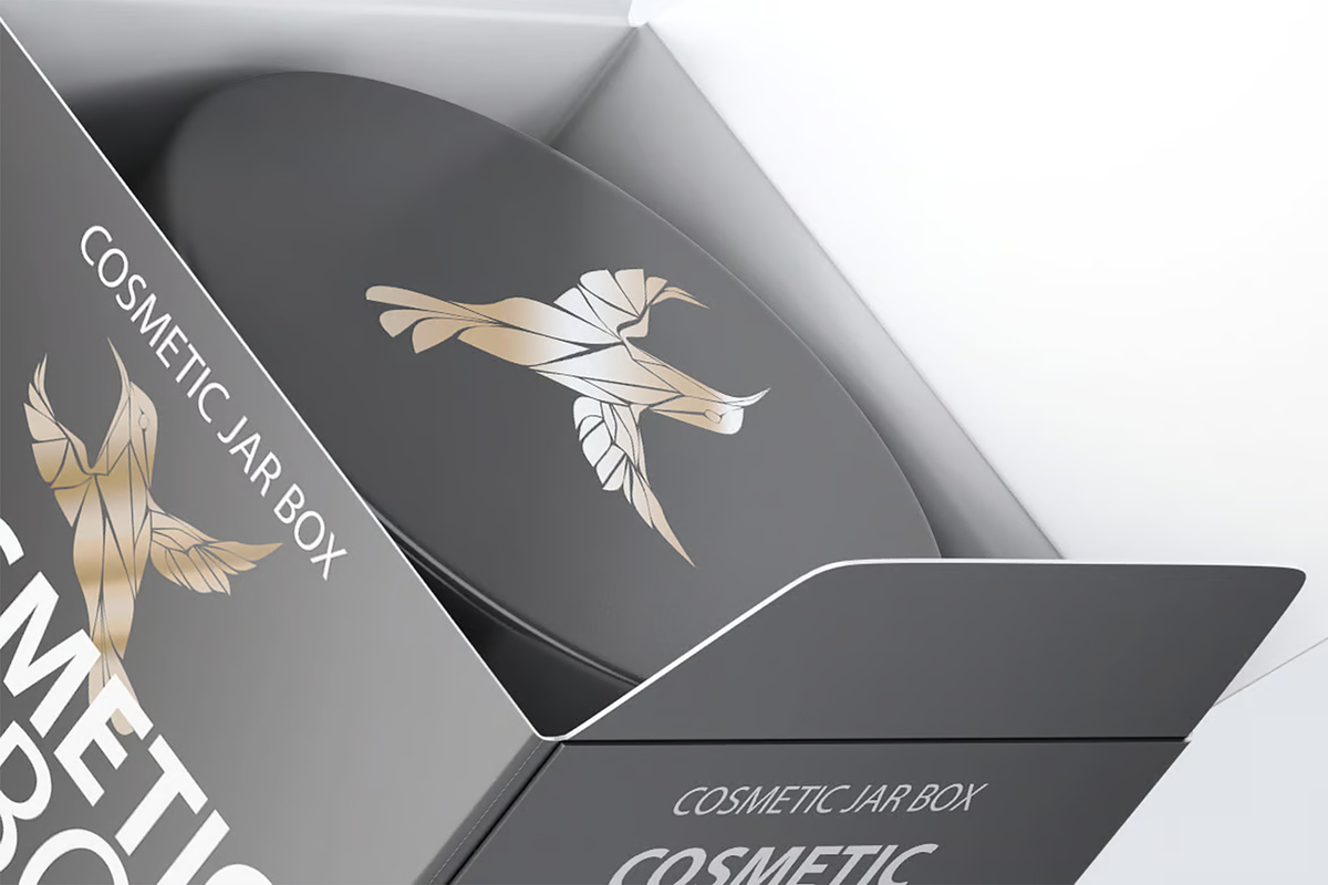 Cosmetic Jar & Box Mock-up, a Packaging Mockup by DesignRushMarket (Photo 4 of 7)