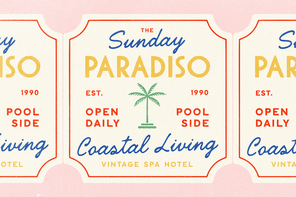 Hotel Paradiso Vintage Font Family, a Handwritten Font by Ayya Studio (Photo 7 of 16)