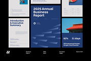 Blue Simple Business Report, a Brochure Template by Neermana (Thumbnail 1 of 12)