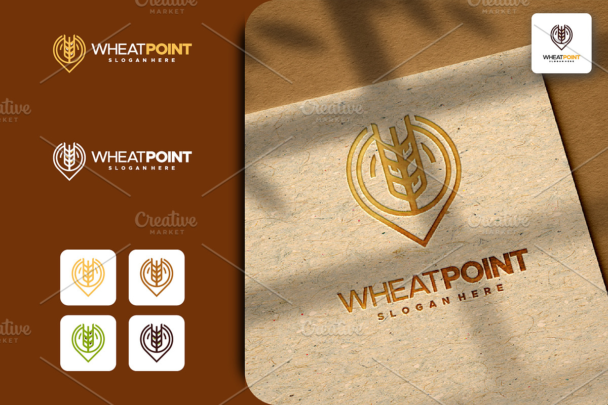 Set of Wheat Agriculture logo design, a Branding & Logo Template by Lucky Creative (Photo 3 of 5)