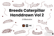Breeds Caterpillar Handdrawn Vol 2, an Animal Illustration by SLAB! Design (Thumbnail 1 of 3)