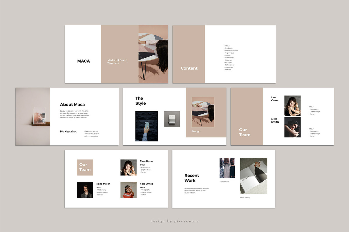 MACA - Keynote Media Kit Template, a Presentation Template by PixaSquare