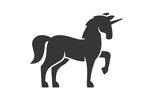 Unicorn Silhouette Icon