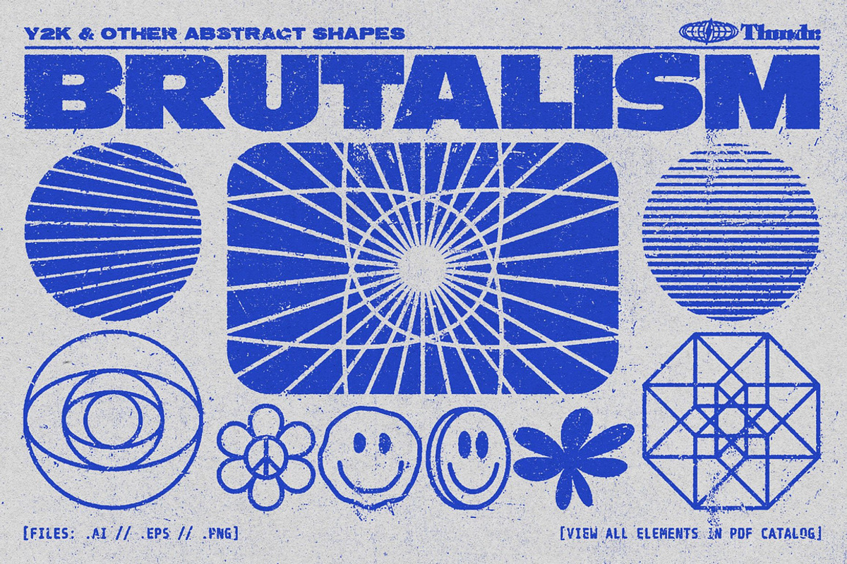 BRUTALISM | 400+ Brutalist Vectors, an Object Graphic by Thundr Co. (Photo 8 of 11)
