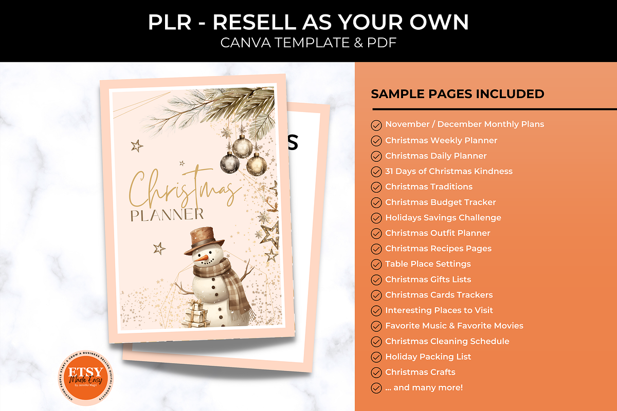 PLR Christmas Planner for Resellers, a Templates & Theme by Jennifer Magri Templates (Photo 4 of 8)