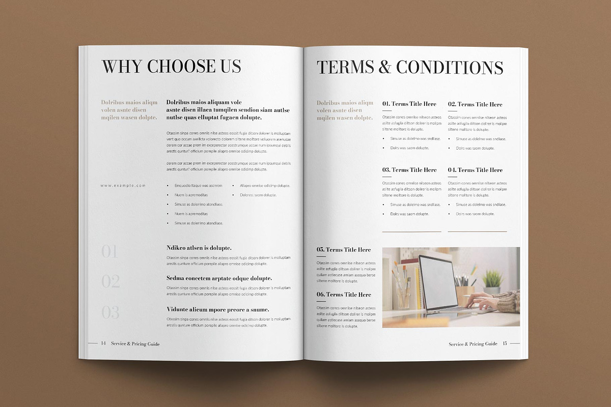 Service & Pricing Guide Template, a Magazine Template by E-Type (Photo 6 of 7)