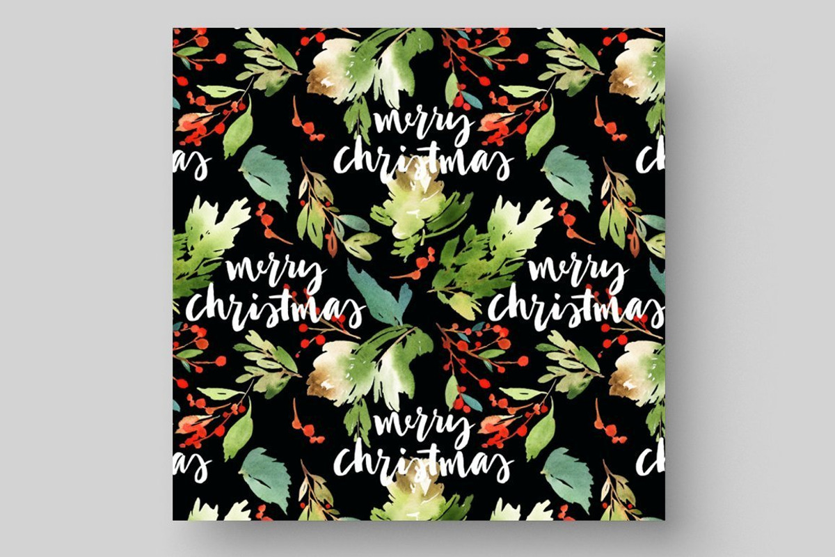 4-in-1 Watercolor Christmas Set, a Card Template by Karma (Photo 18 of 34)