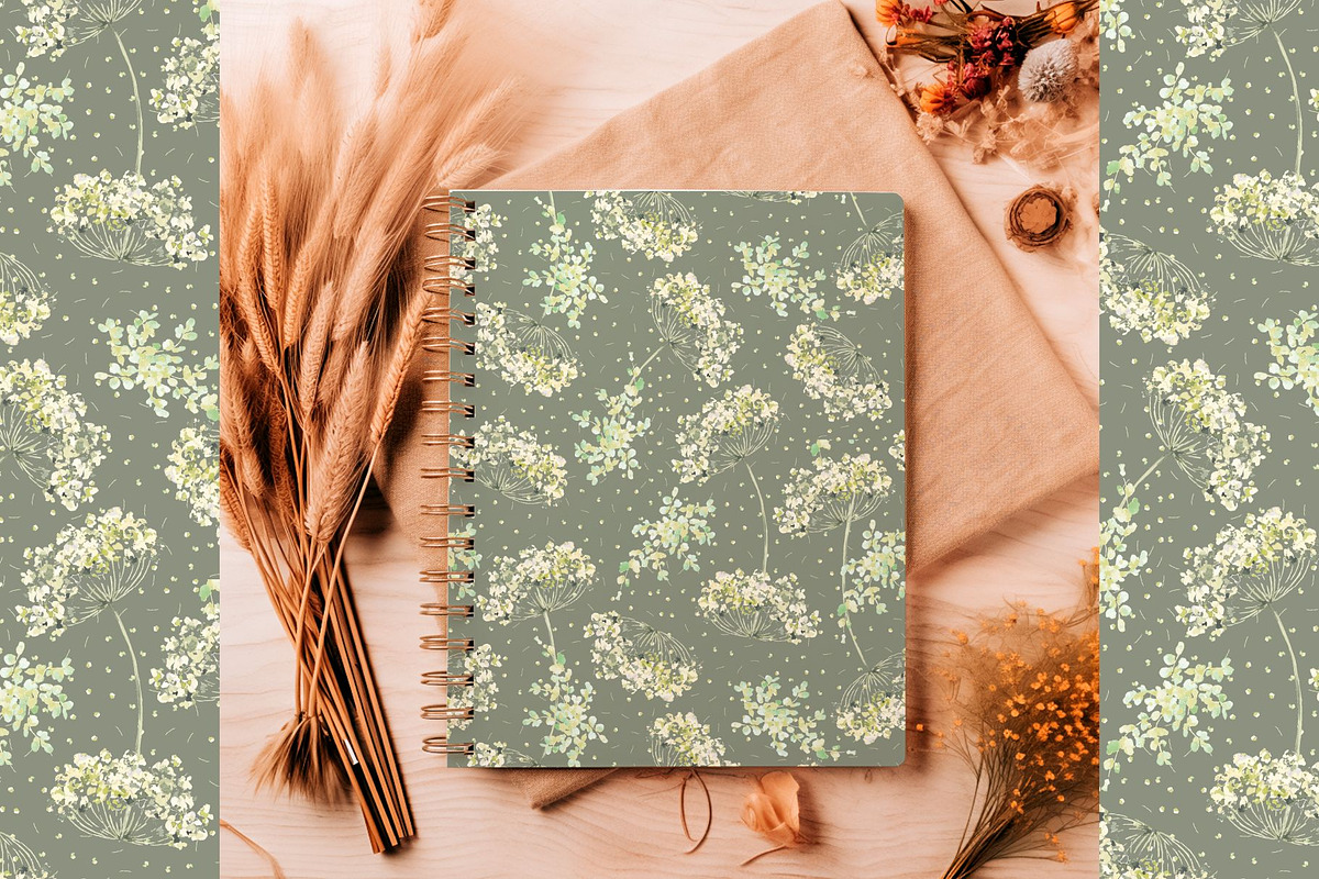 QUEEN ANNE'S LACE - Seamless Pattern, a Pattern Graphic by Debby Blooms (Photo 5 of 5)
