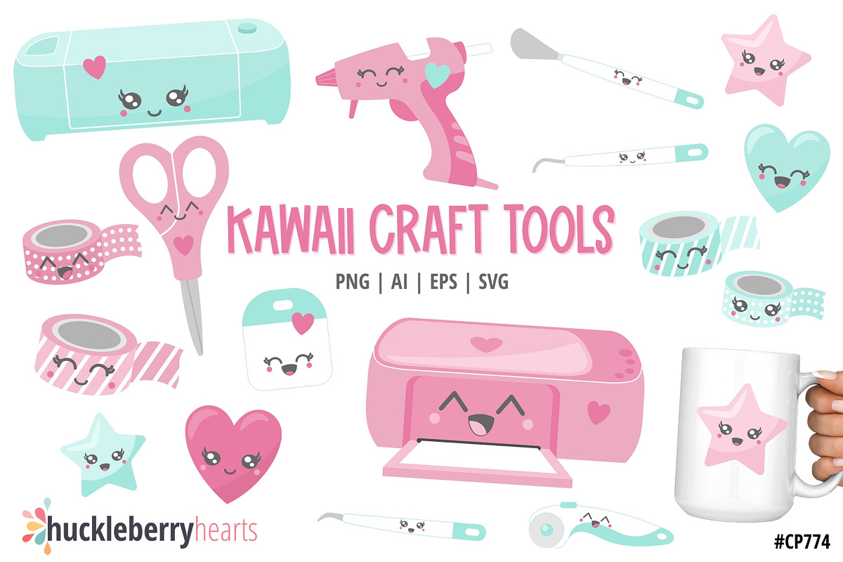 Kawaii Craft Tools, an Object Illustration by Huckleberry Hearts (Photo 1 of 3)