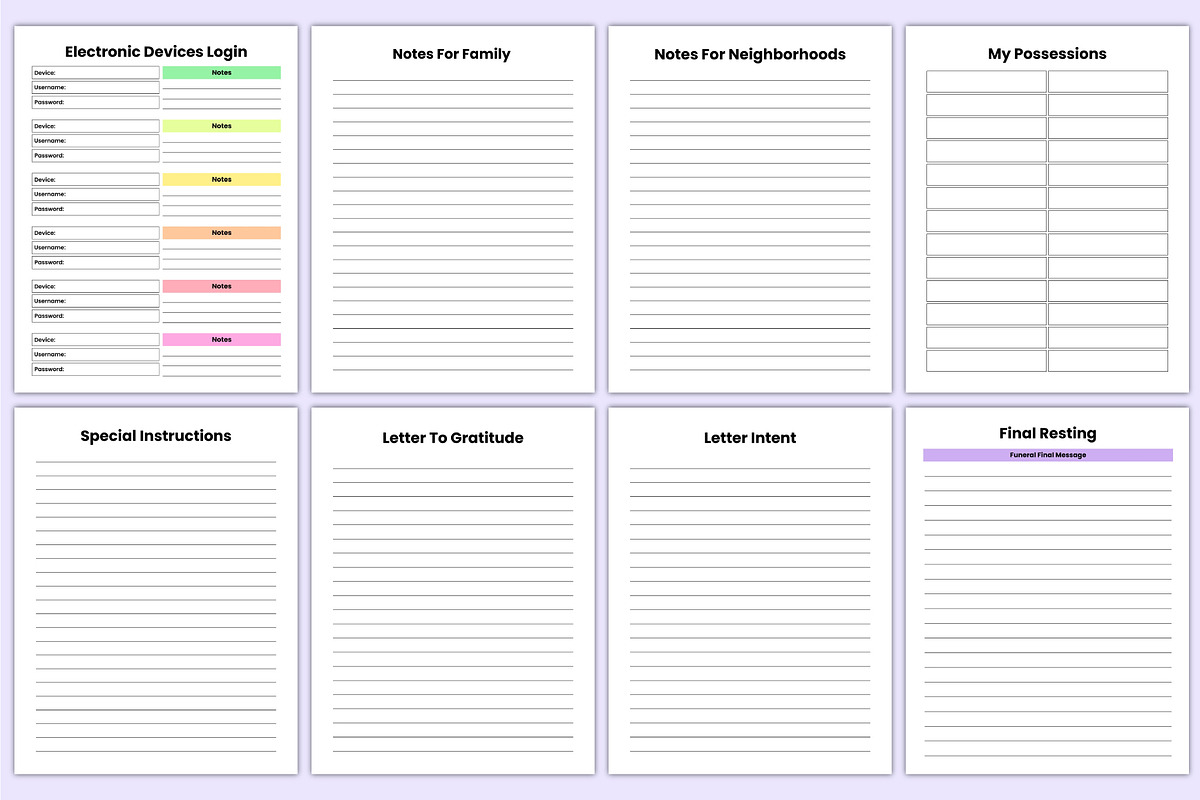 Rainbow 2025 End of Life Planner Kdp, a Stationery Template by Mustafiz (Photo 7 of 8)