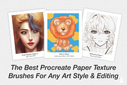 Procreate Paper Textures Brushes, a Brush Add-On by Pawsitively Aesthetic (Thumbnail 4 of 4)