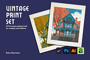 Vintage Print Set Procreate Palettes, a Palette Add-On by Rebus Illustration (Thumbnail 1 of 9)