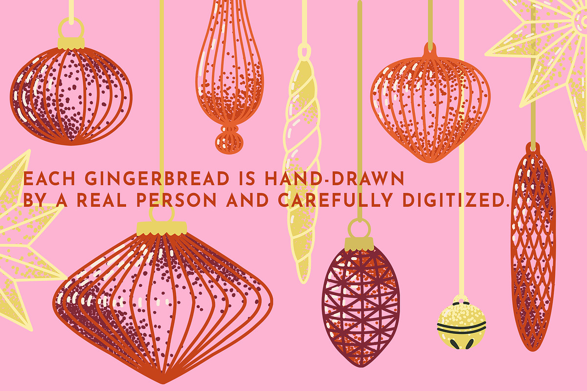 RETRO CHRISTMAS ORNAMENTS: clipart, a Seasonal Illustration by Elliko shop (Photo 3 of 7)