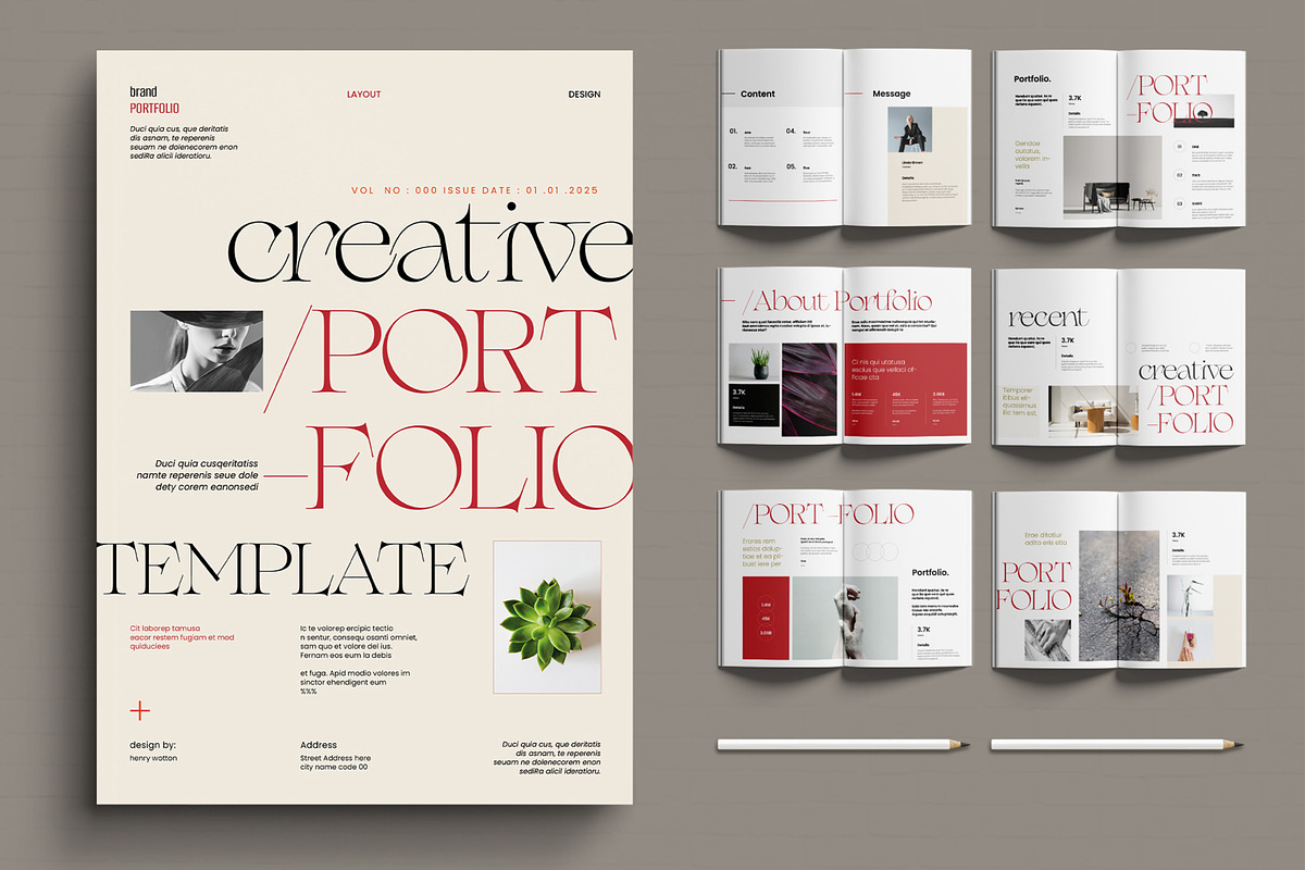 Creative Portfolio Brochure Layout, a Brochure Template by MightyDesign (Photo 1 of 6)