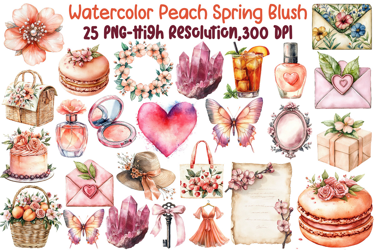 Watercolor Peach Spring Blush, an Illustration by Sublimation Artist (Photo 1 of 6)